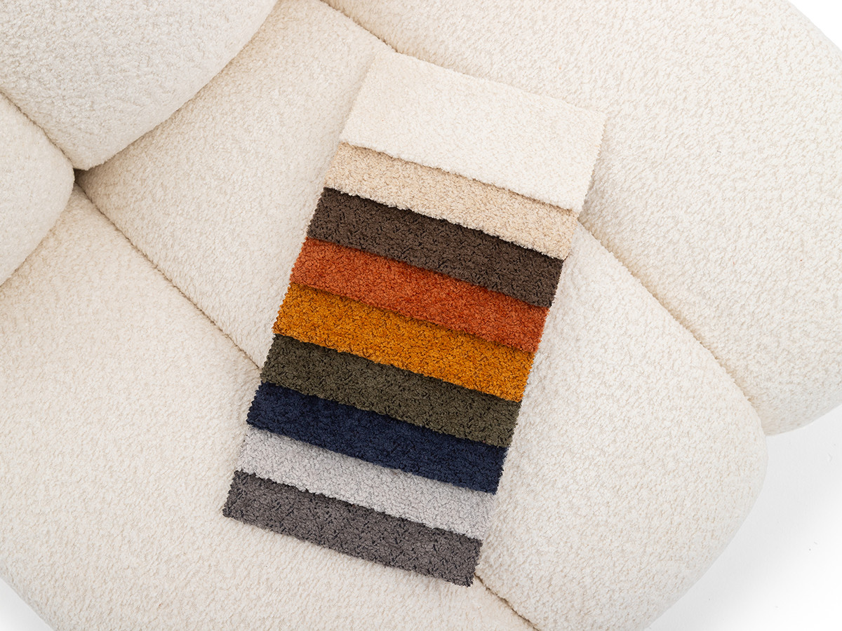 Bobochic Janissaire Sessel 79 × 89 cm Bouclé-Stoff Weiß
