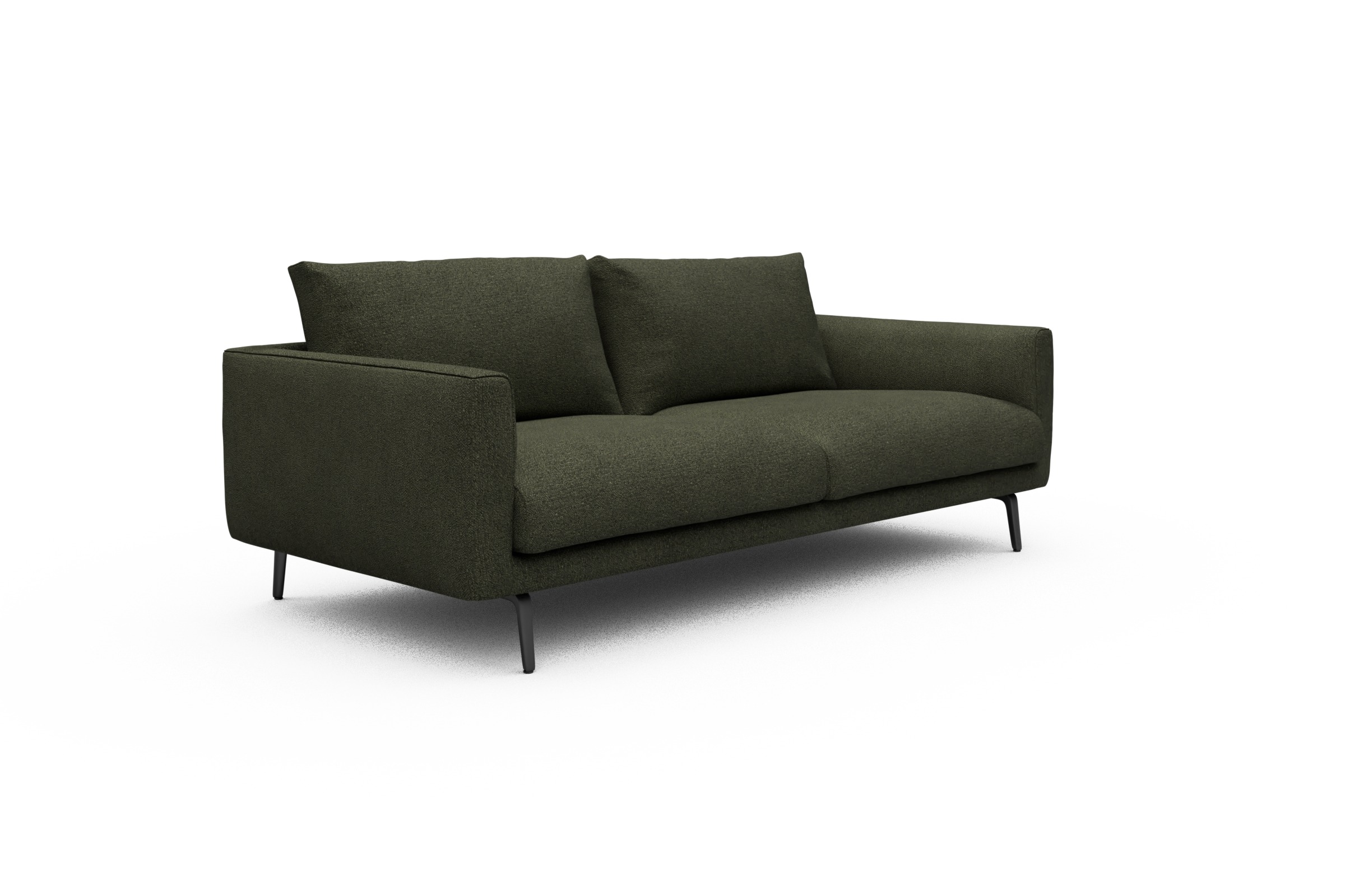 Sofa Karl 3-Sitzer Boucle-Forest-Green