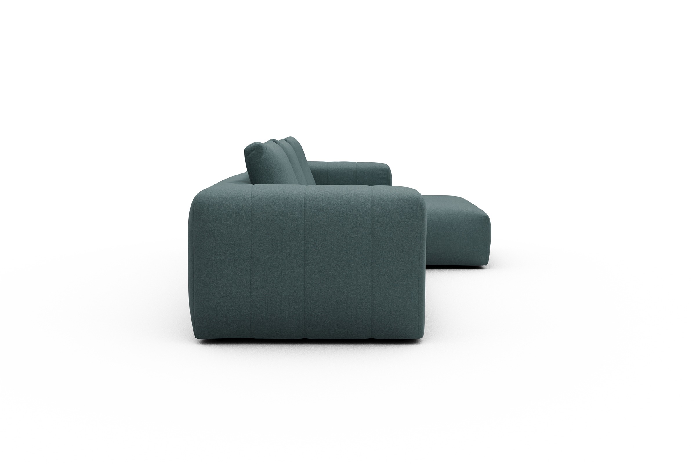 Ecksofa Hugo 2,5-Sitzer Armlehne links mit Chaiselongue Satya-Niagara