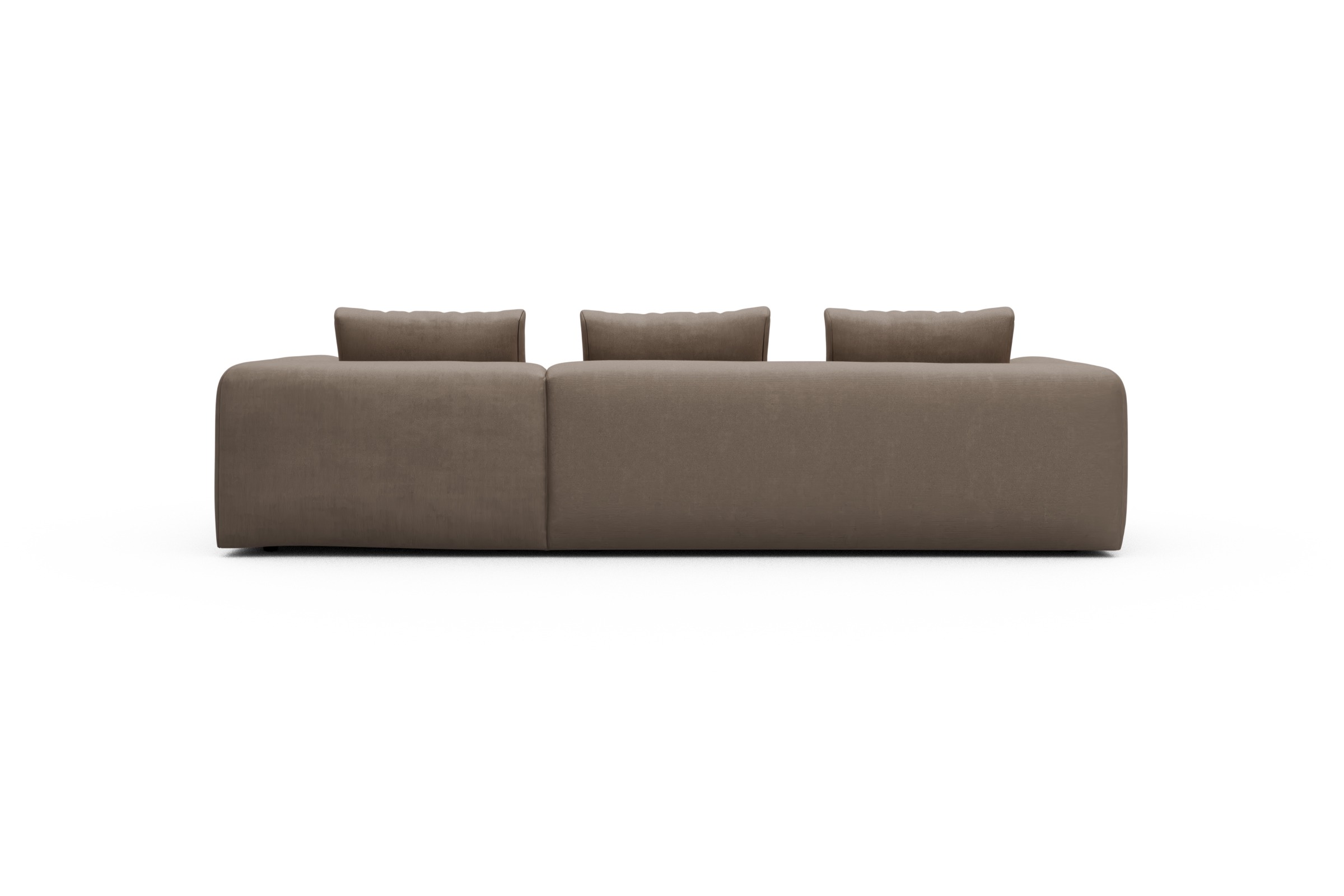 Ecksofa Fred Chaiselongue rechts mit 2,5-Sitzer Cordufine-Biege