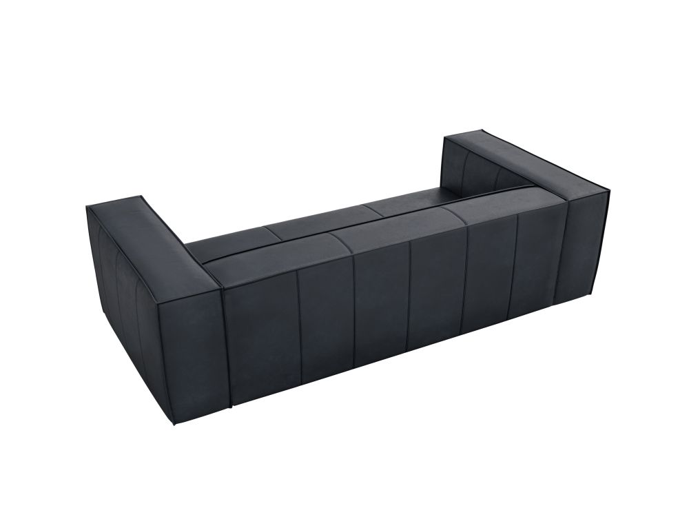 Cosmopolitan Design Sofa Turin 3-Sitzer Leder Granada Blau