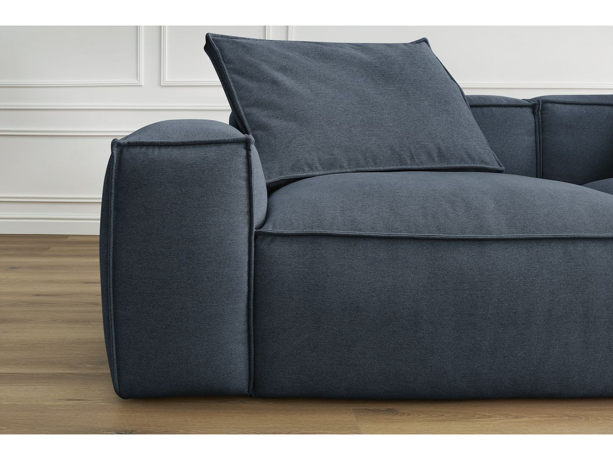 Bobochic Boheme Sofa 3-Sitzer Melange-Stoff Dunkelblau