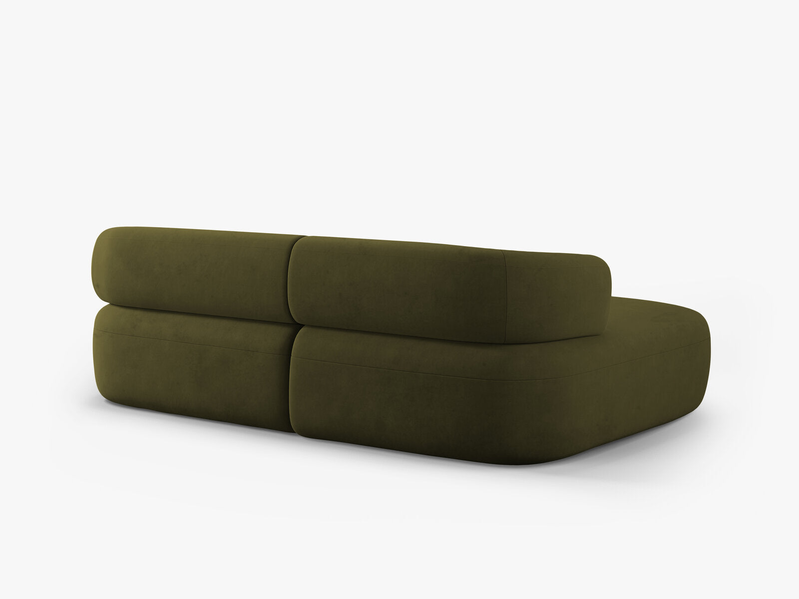 Micadoni 5-Sitzer Ecksofa Jenny Kleine Version Links Samt Salvador Grün