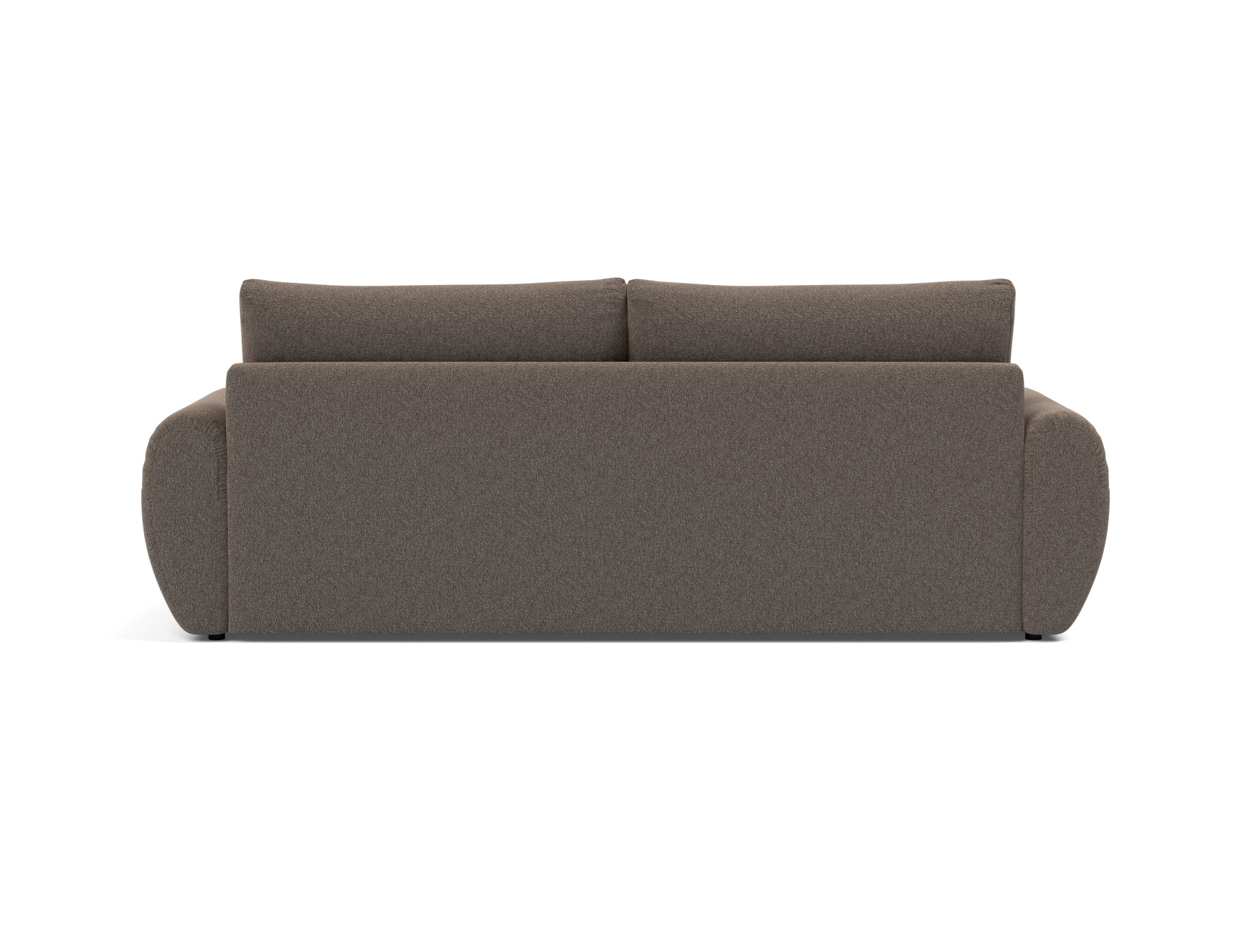 Schlafsofa Norum mit Curve-Armlehnen Boucle Skandi 530-Taupe