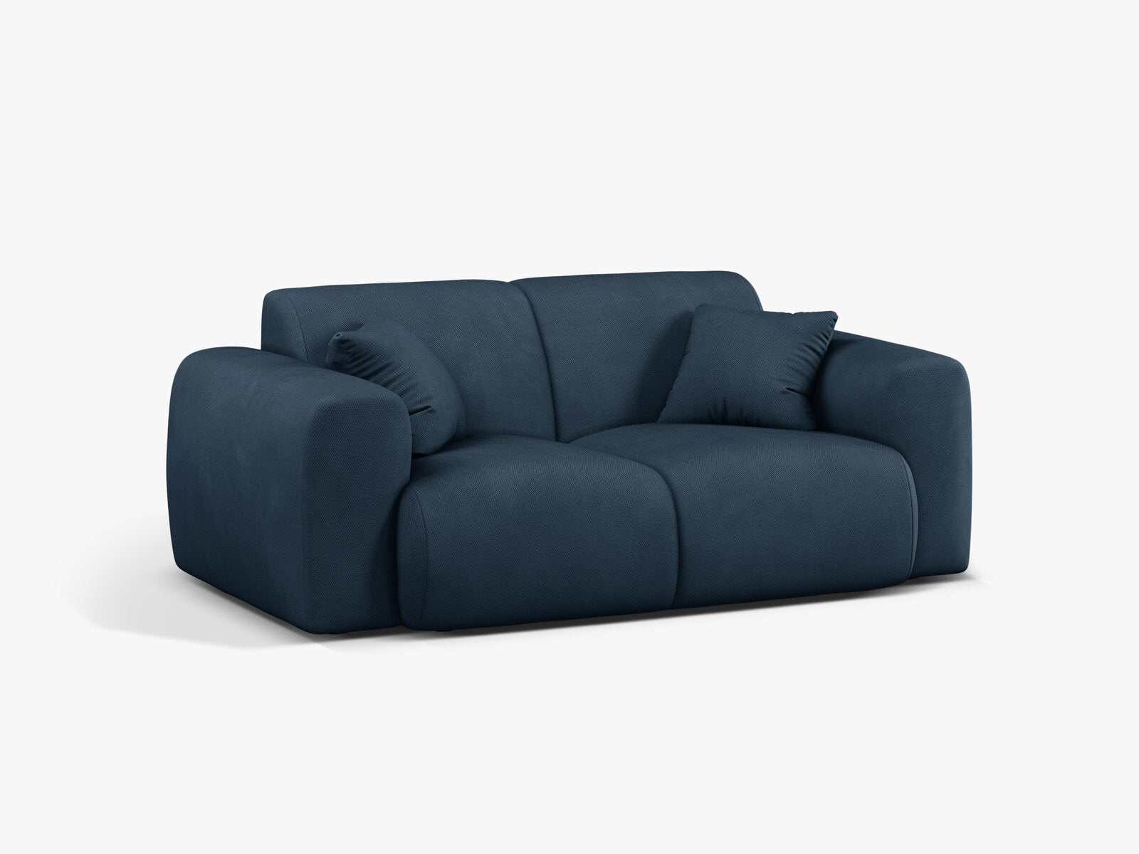 Micadoni Sofa Molino 2-Sitzer Strukturierter Stoff Rebel Königsblau