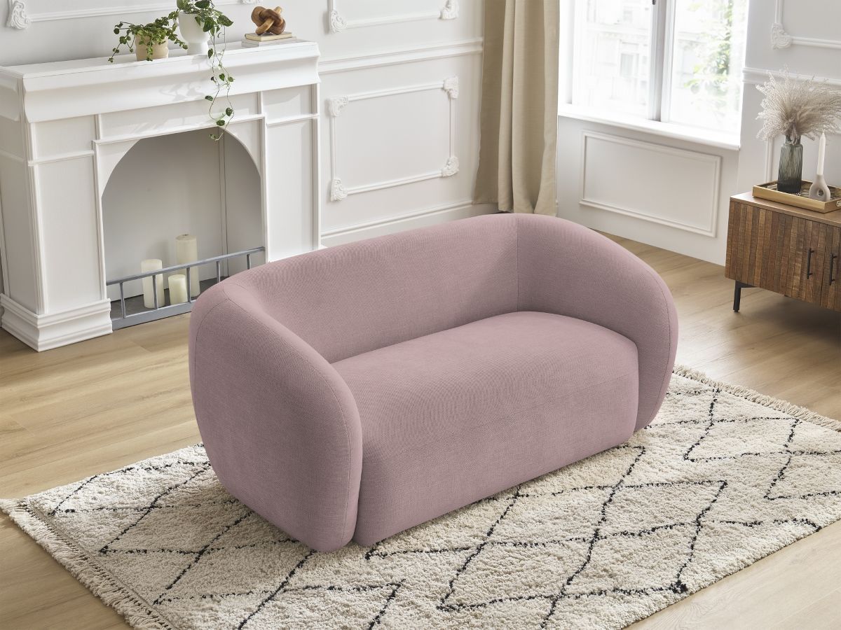 Bobochic Celine Sofa 2-Sitzer Stoff Rosa