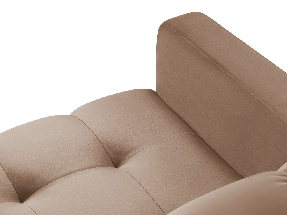 Cosmopolitan Design Sessel Bali Samt Bluvel Beige Beine Gold