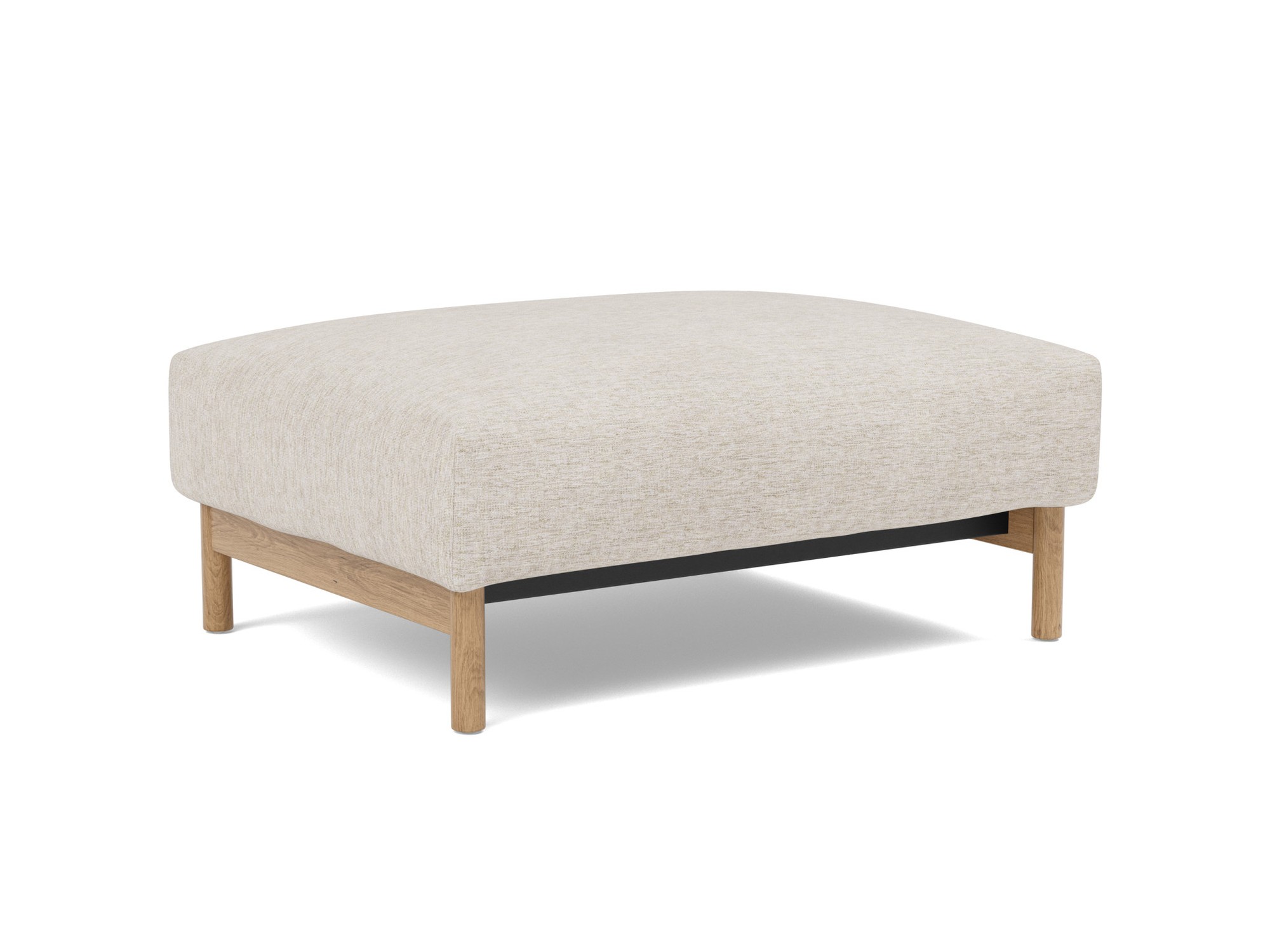 Hocker Malloy Chenille Yuveno 470-Natural Beine Eiche