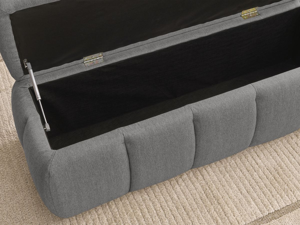 Bobochic Denali Bettbank 144 × 54 cm Stoff Dunkelgrau