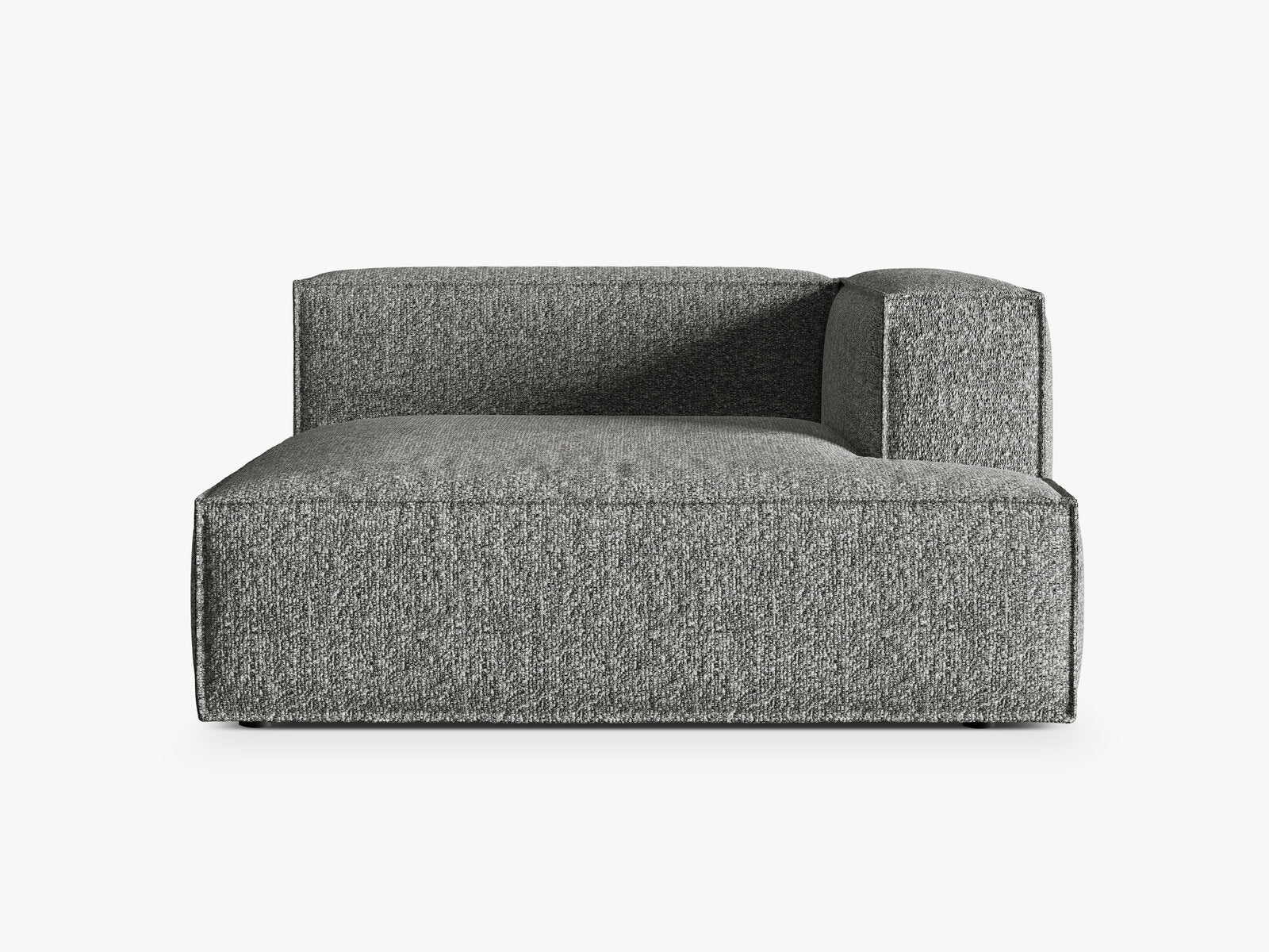 Micadoni Recamiere Nuria Groß 1-Sitzer Rechts Boucle Graphit