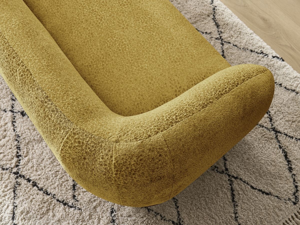 Bobochic Celine Sofa 2-Sitzer Strukturstoff Gelb