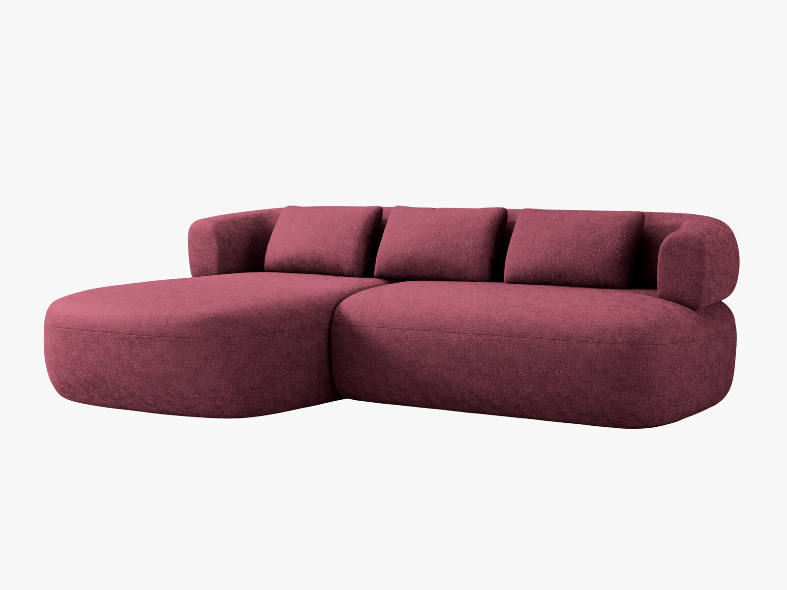Micadoni 5-Sitzer Ecksofa Jenny Links Chenille Perfect Harmony Kirschbaum
