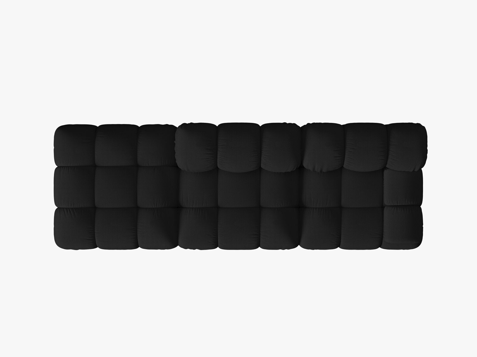 Micadoni Modulares Sofa Bellis 4-Sitzer Links 3D-Stoff Sonic Schwarz