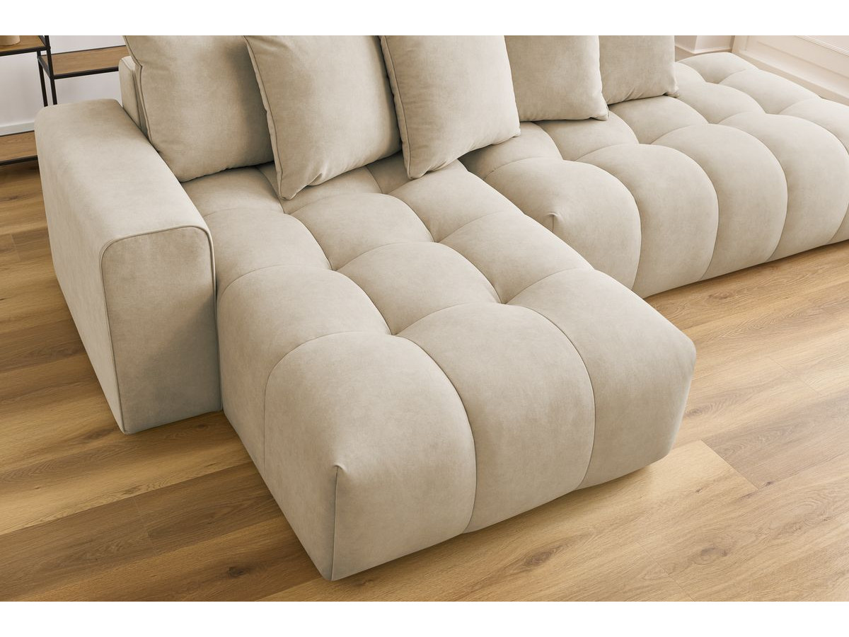 Bobochic Mont-blanc Ecksofa Samt Beige Ecke links