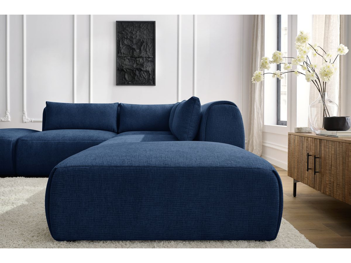 Bobochic Jeanne Ecksofa 271 × 300 cm Strukturstoff Dunkelblau