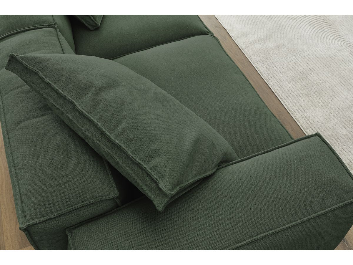 Bobochic Boheme Sofa 3-Sitzer Melange-Stoff Grün