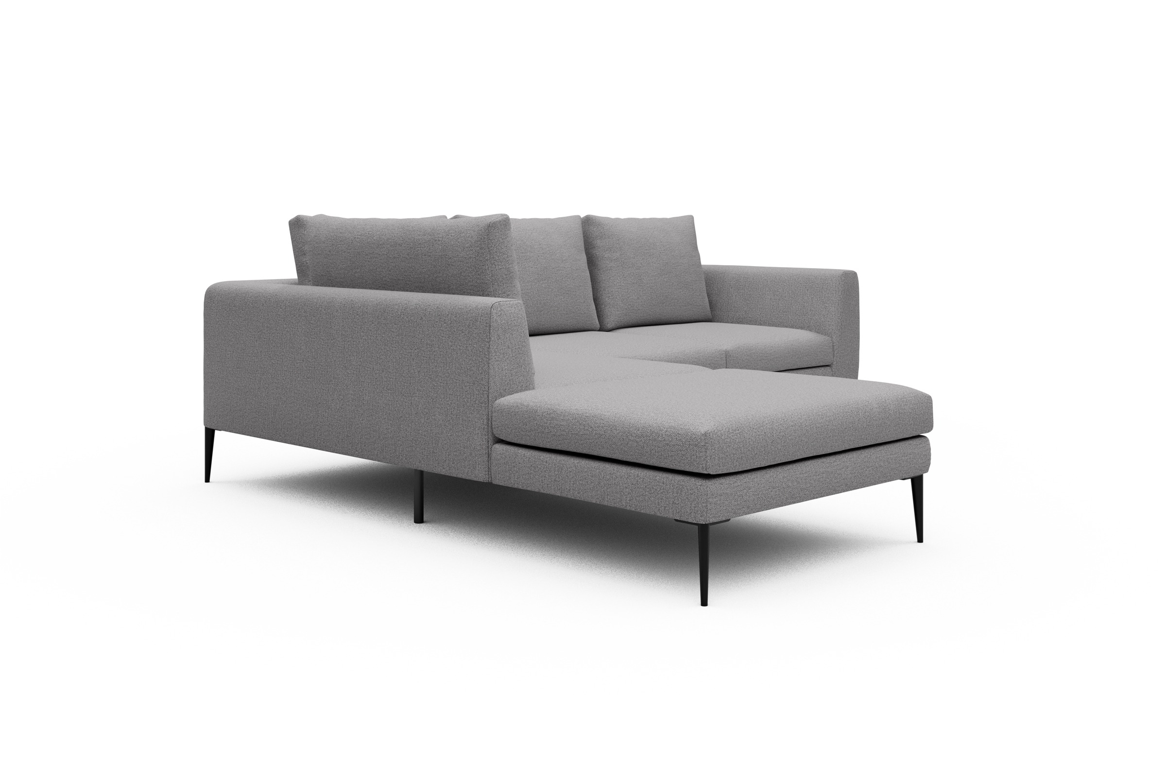 Ecksofa Paul Relax-Ecke links mit 2-Sitzer Sama-Grey