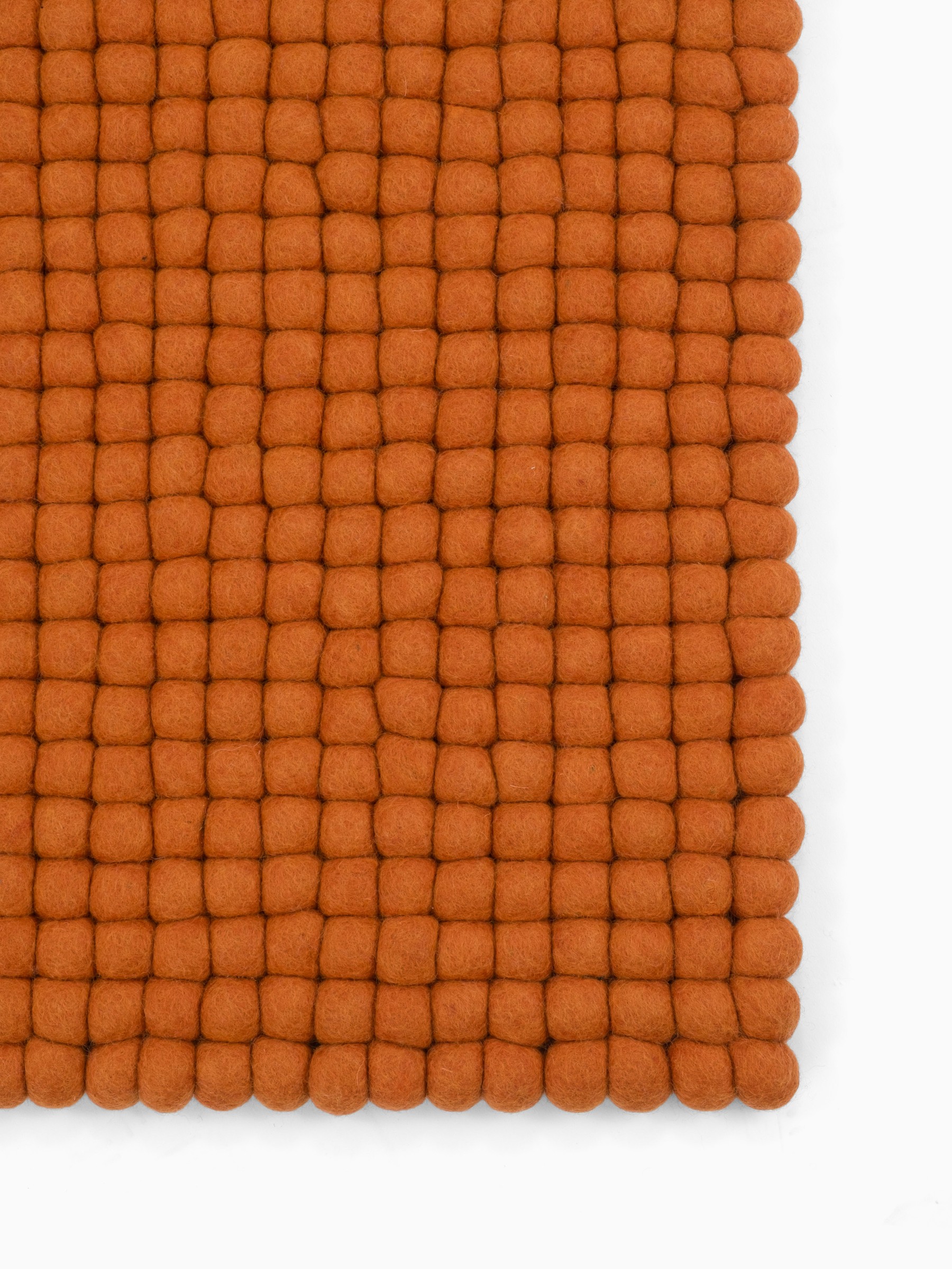 myfelt Dieter Filzkugelteppich Orange