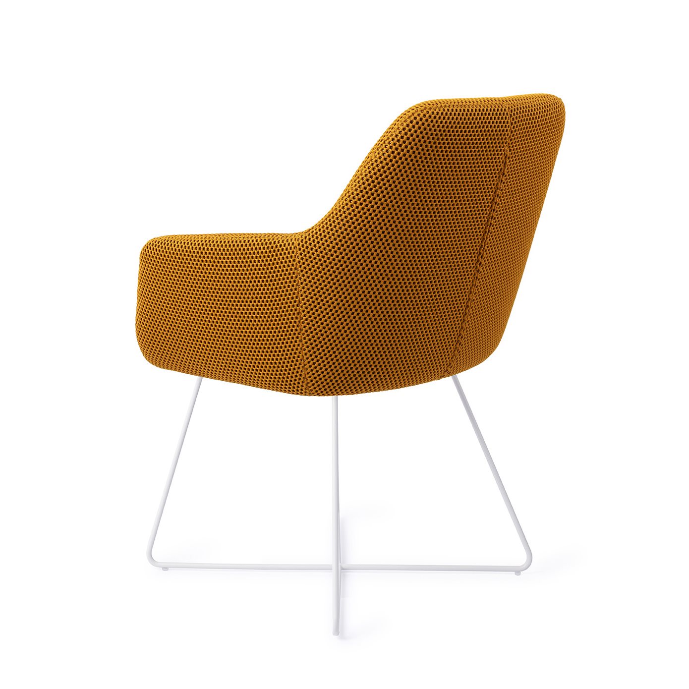 Jesper Home Esszimmerstuhl Hiroo Groovy-Garam Cross Weiß