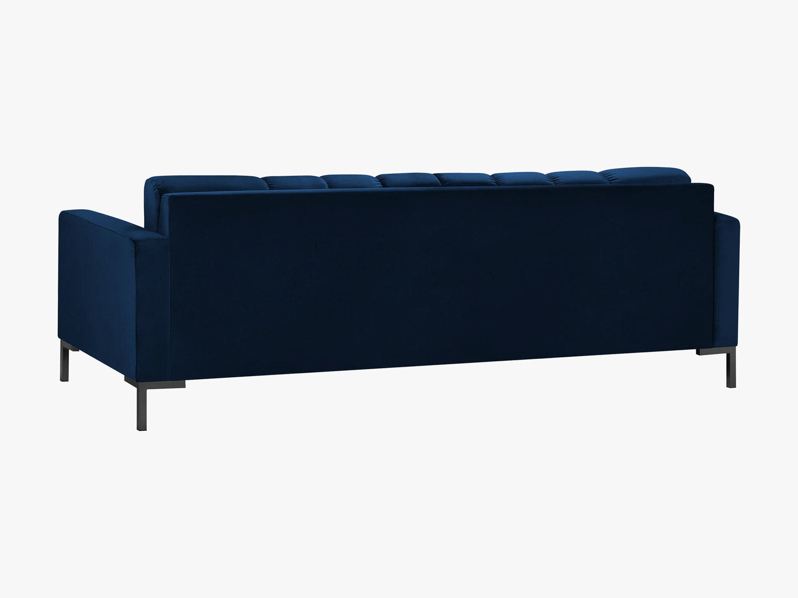 Micadoni Sofa Mamaia 4-Sitzer Samt Bluvel Königsblau schwarze Beine