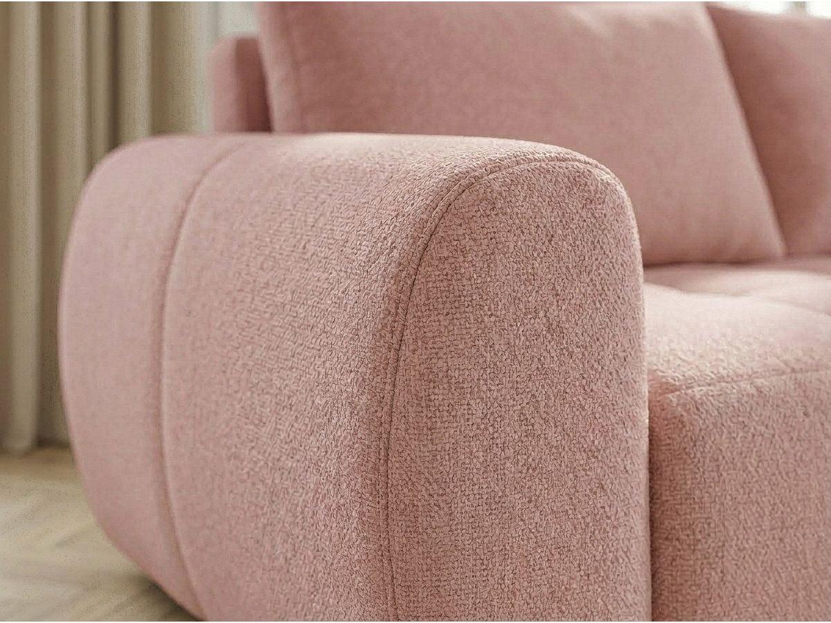 Bobochic Fuji Schlafsofa 3-Sitzer Stoff Rosa