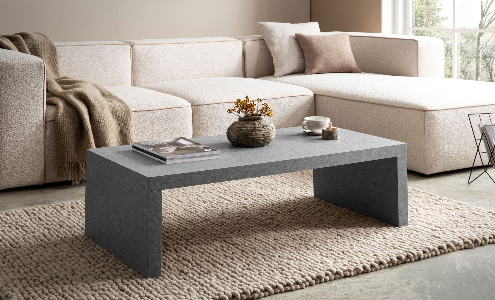 Couchtisch Forsand Grau 110 × 55 × 35 cm