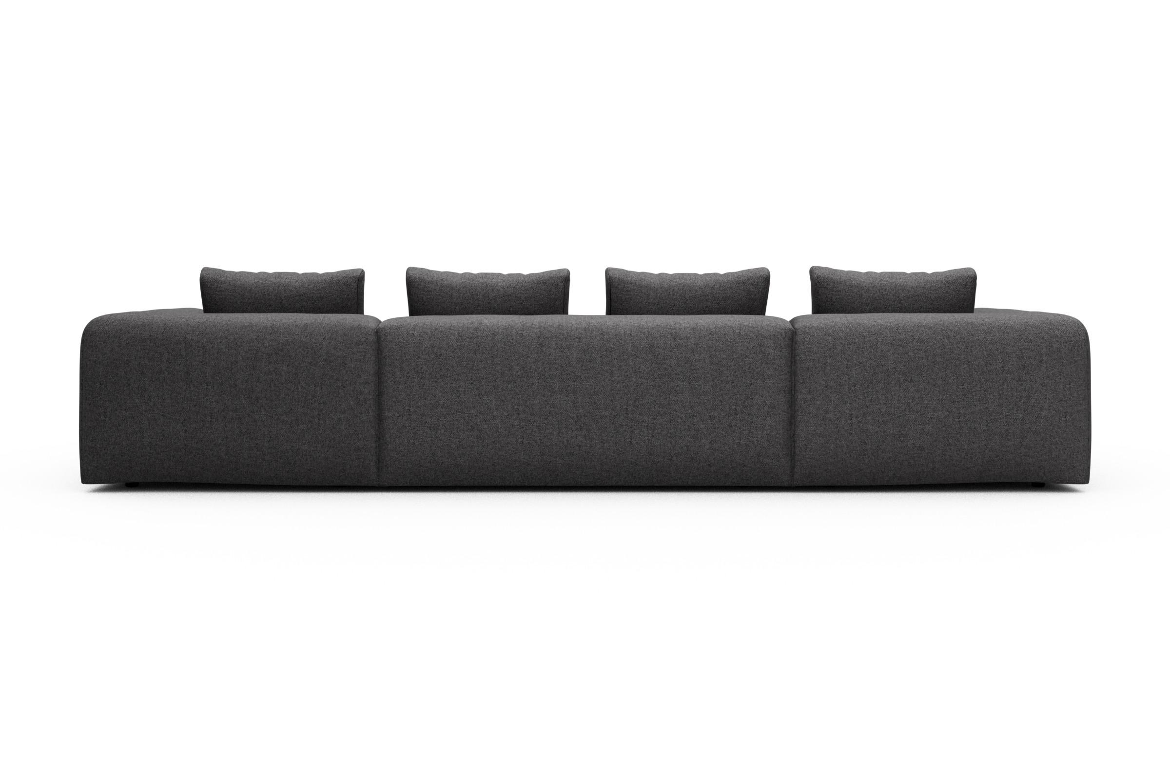 Wohnlandschaft Fred mit 2-Sitzer und Chaiselongue beidseitig Sama-Antracite