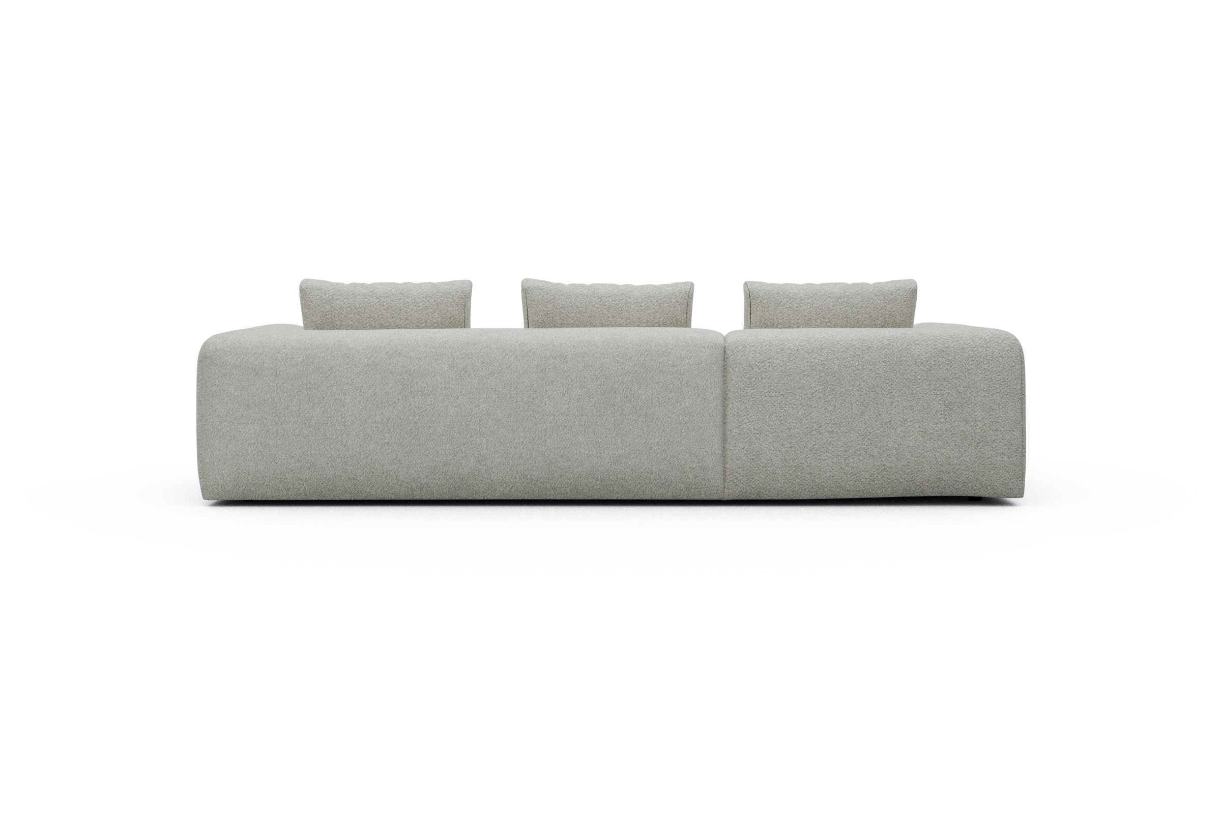 Ecksofa Fred Chaiselongue links mit 2,5-Sitzer Vanora-Warm-Sand