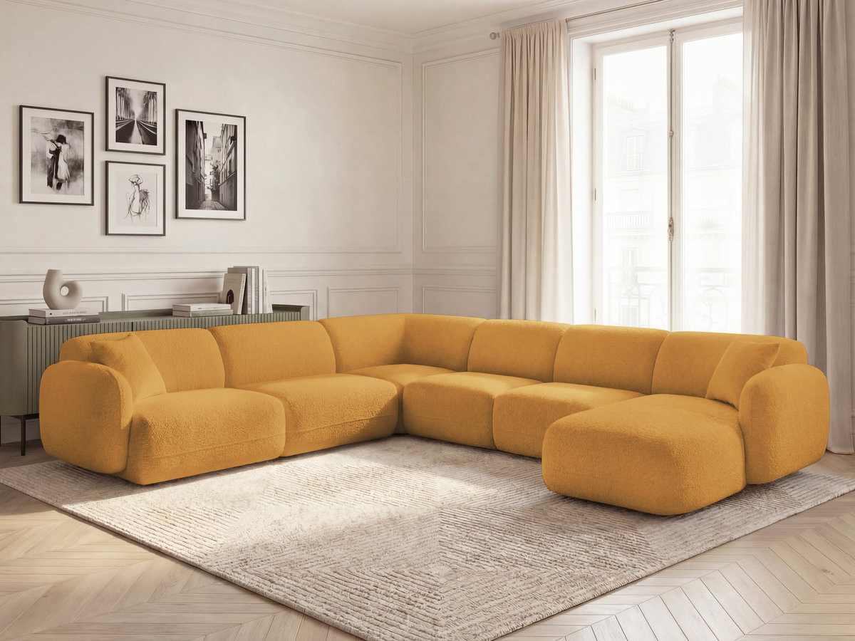Bobochic Anda Wohnlandschaft Chenille Gelb Ecke links