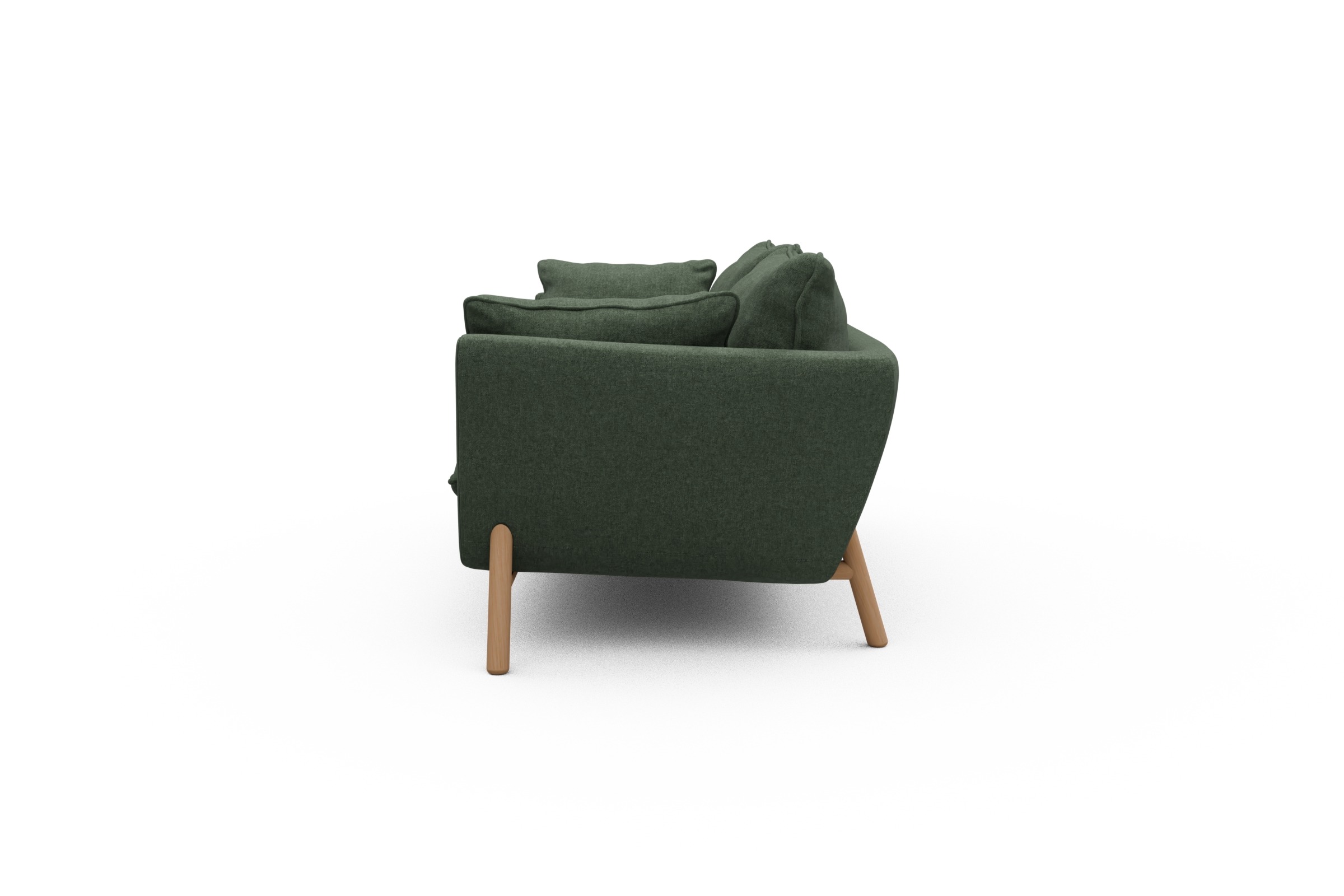 Sofa Emil PREMIUM 2-Sitzer Beinfarbe Eiche Natur Casone-Forest-Green