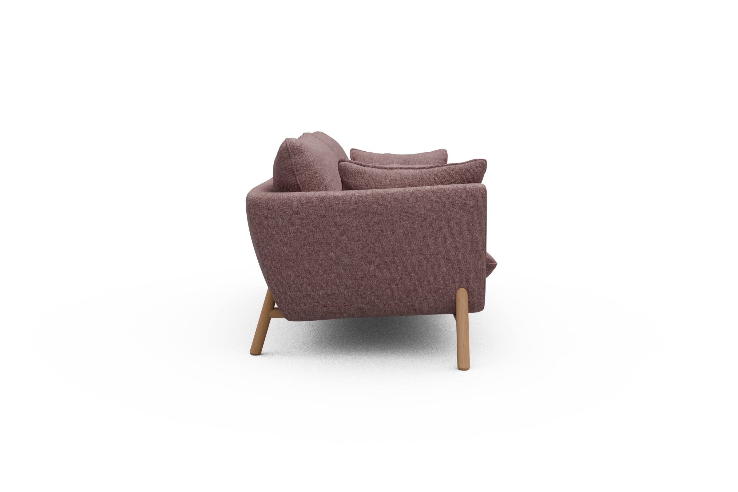 Sofa Emil 2-Sitzer Beinfarbe Eiche Natur Sama-Flamingo