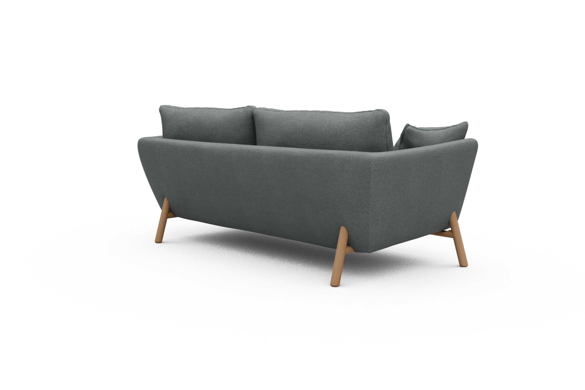 Sofa Emil 2-Sitzer Beinfarbe Eiche Natur Denari-Soft-Grey