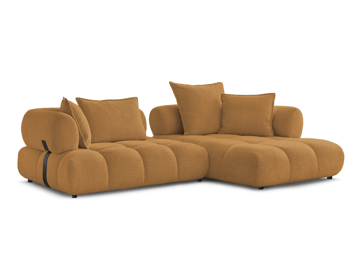 Bobochic Alya Ecksofa Bouclé-Stoff Gelb Ecke rechts