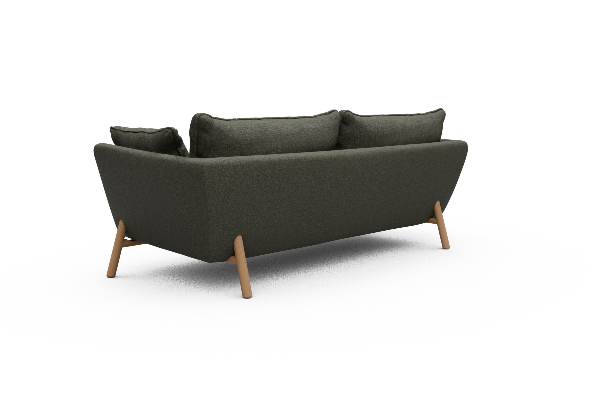 Sofa Emil PREMIUM 3-Sitzer Beinfarbe Eiche Natur Sama-Winter-Moss