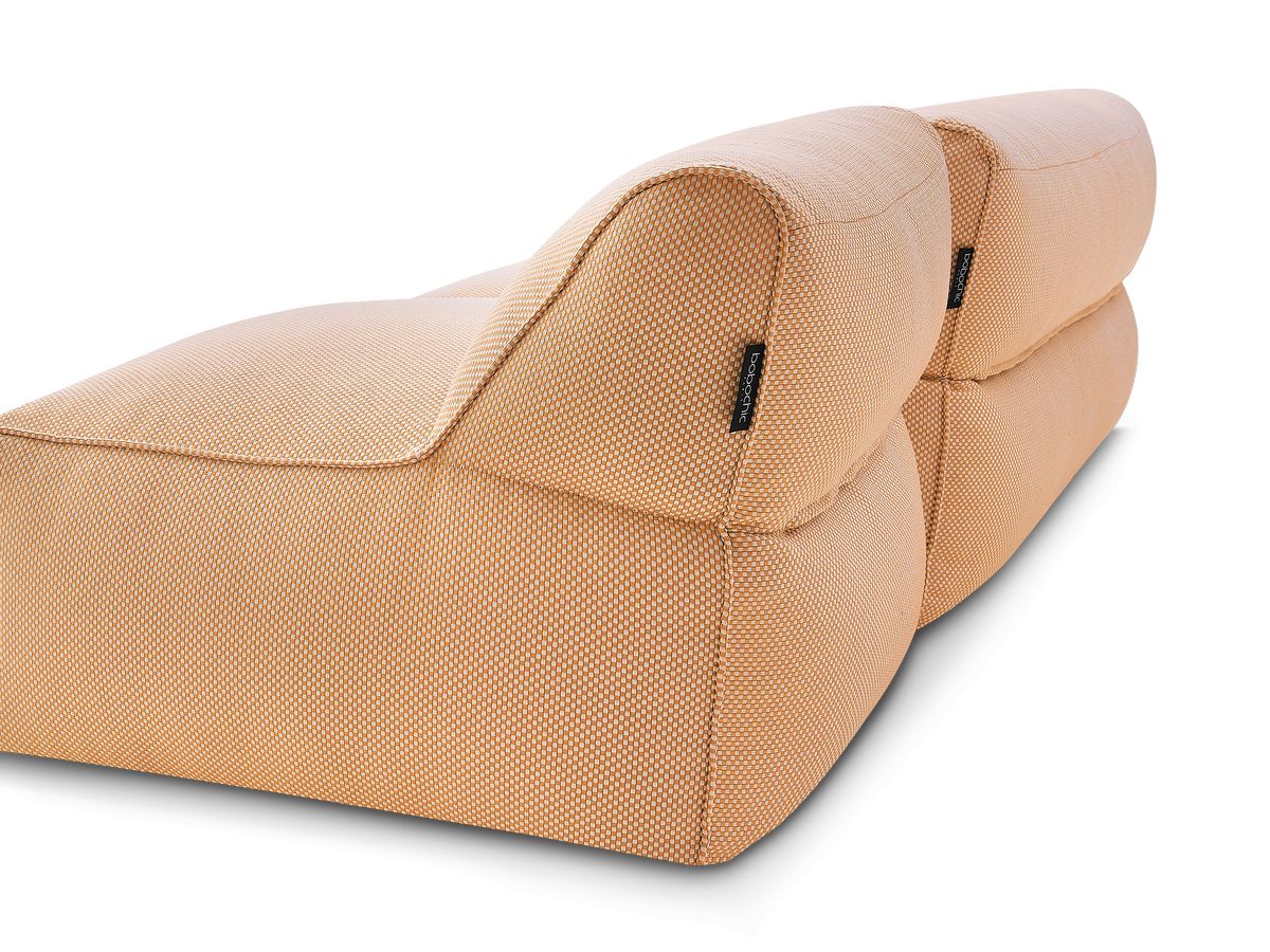 Bobochic Riviera Gartensofa 4-Sitzer Melange-Stoff Orange