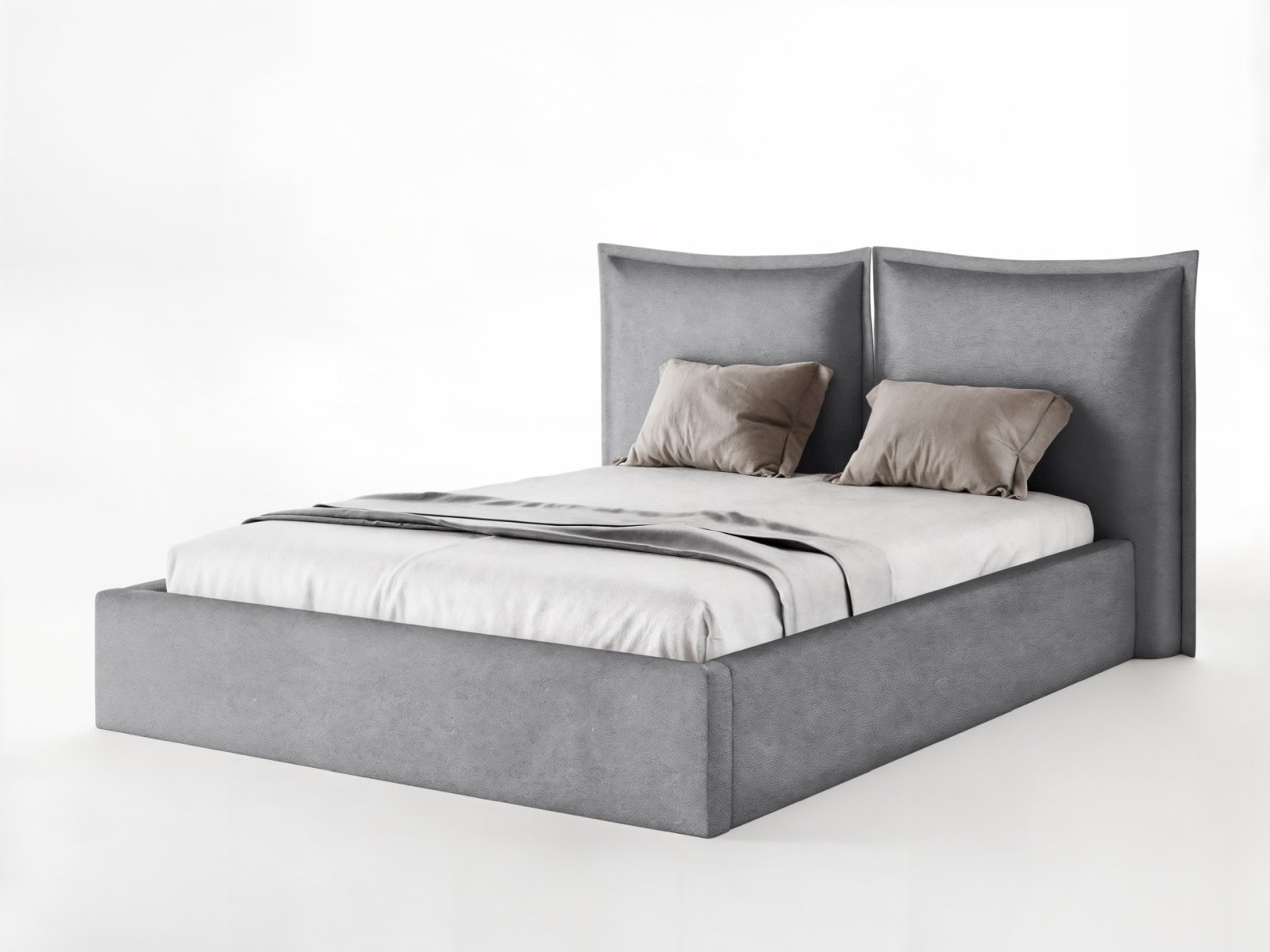 Polsterbett Verona Flachgewebe 160x200 mit Metallrahmen Raven 13