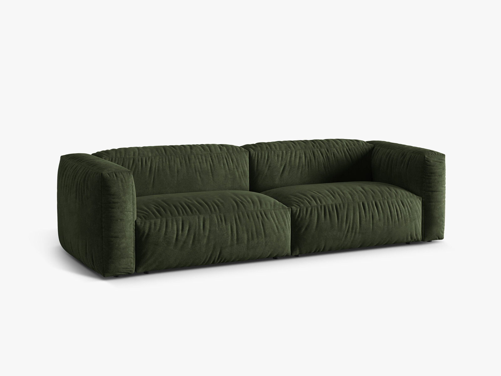 Micadoni Sofa Martina 3-Sitzer Samt Vogue Grün