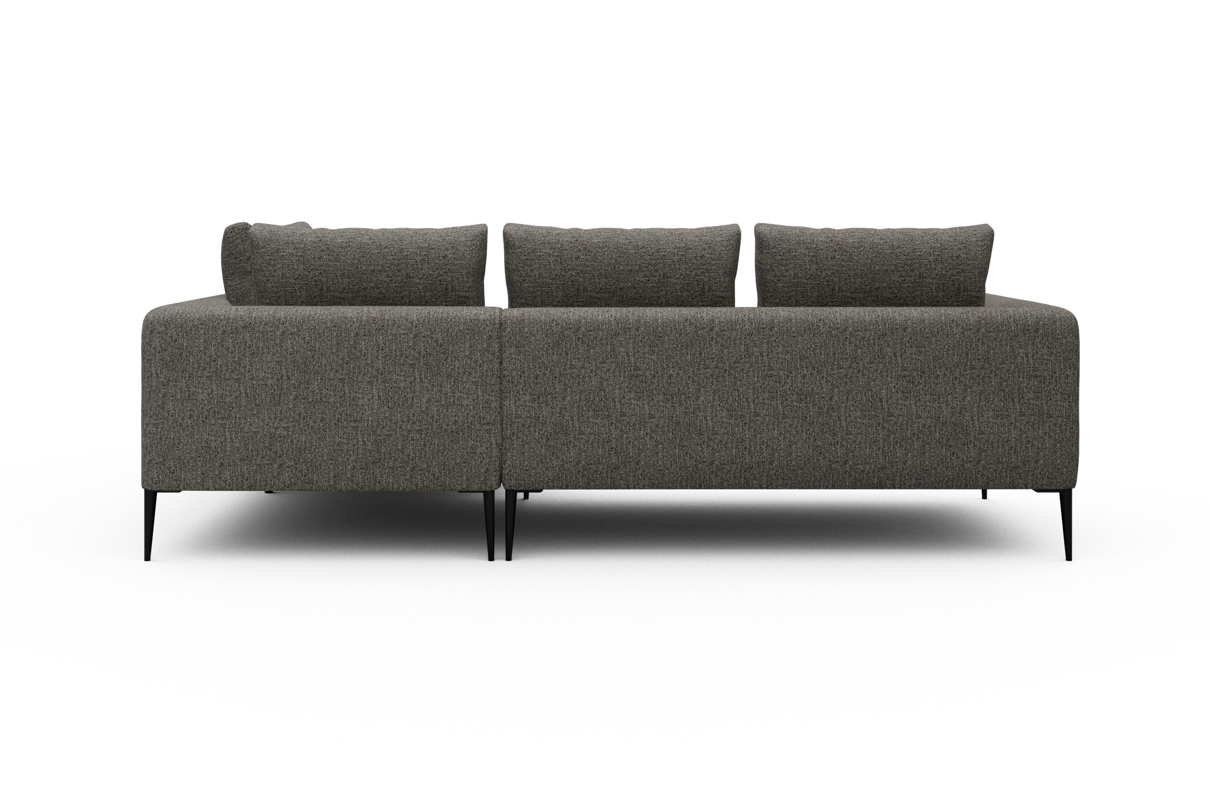 Ecksofa Paul Relax-Ecke rechts mit 2-Sitzer Carreno-Sepie-Brown