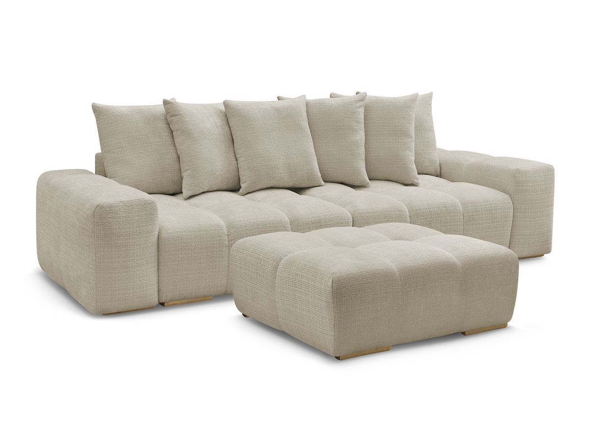 Bobochic Anakin Sofa 3-Sitzer mit Pouf, 6 Kissen