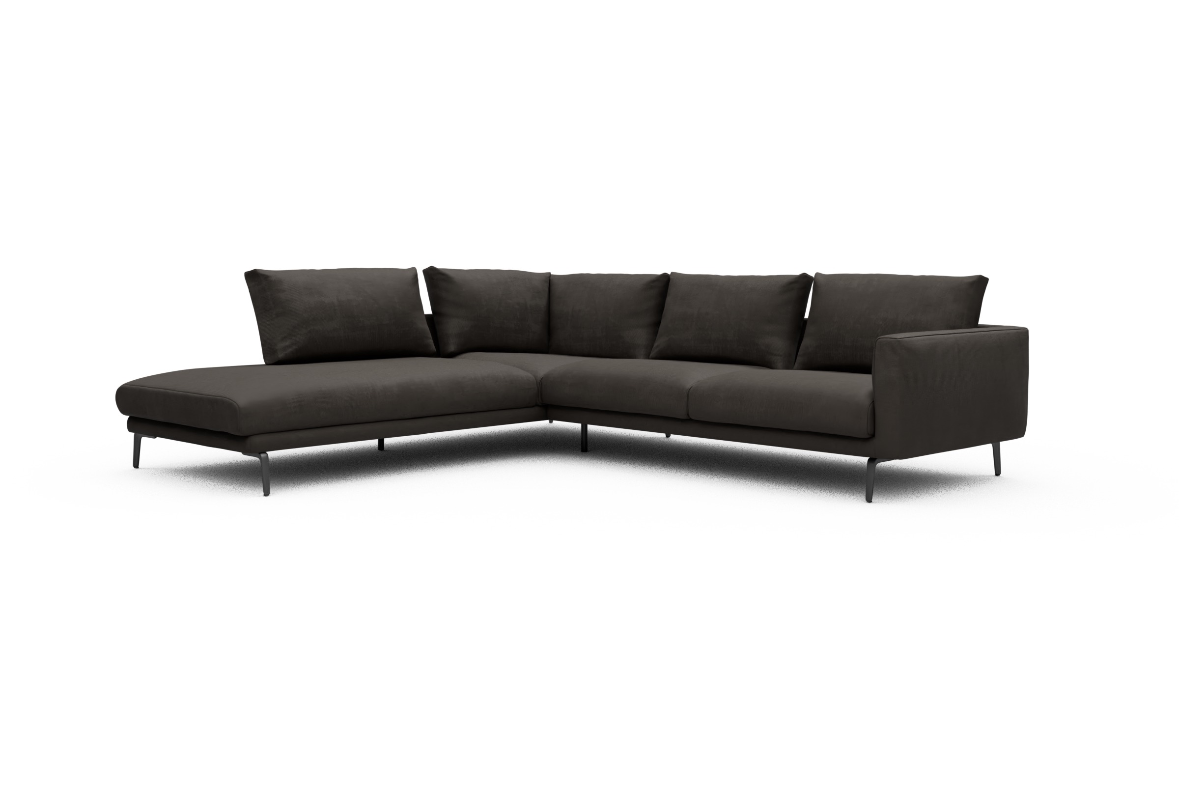Ecksofa Karl Relax-Ecke links mit 2,5-Sitzer Cordufine-Taupe