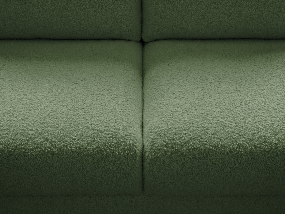 Bobochic Kenan Schlafsofa 3-Sitzer Bouclé-Stoff Grün, Liegefläche 160 × 196 cm