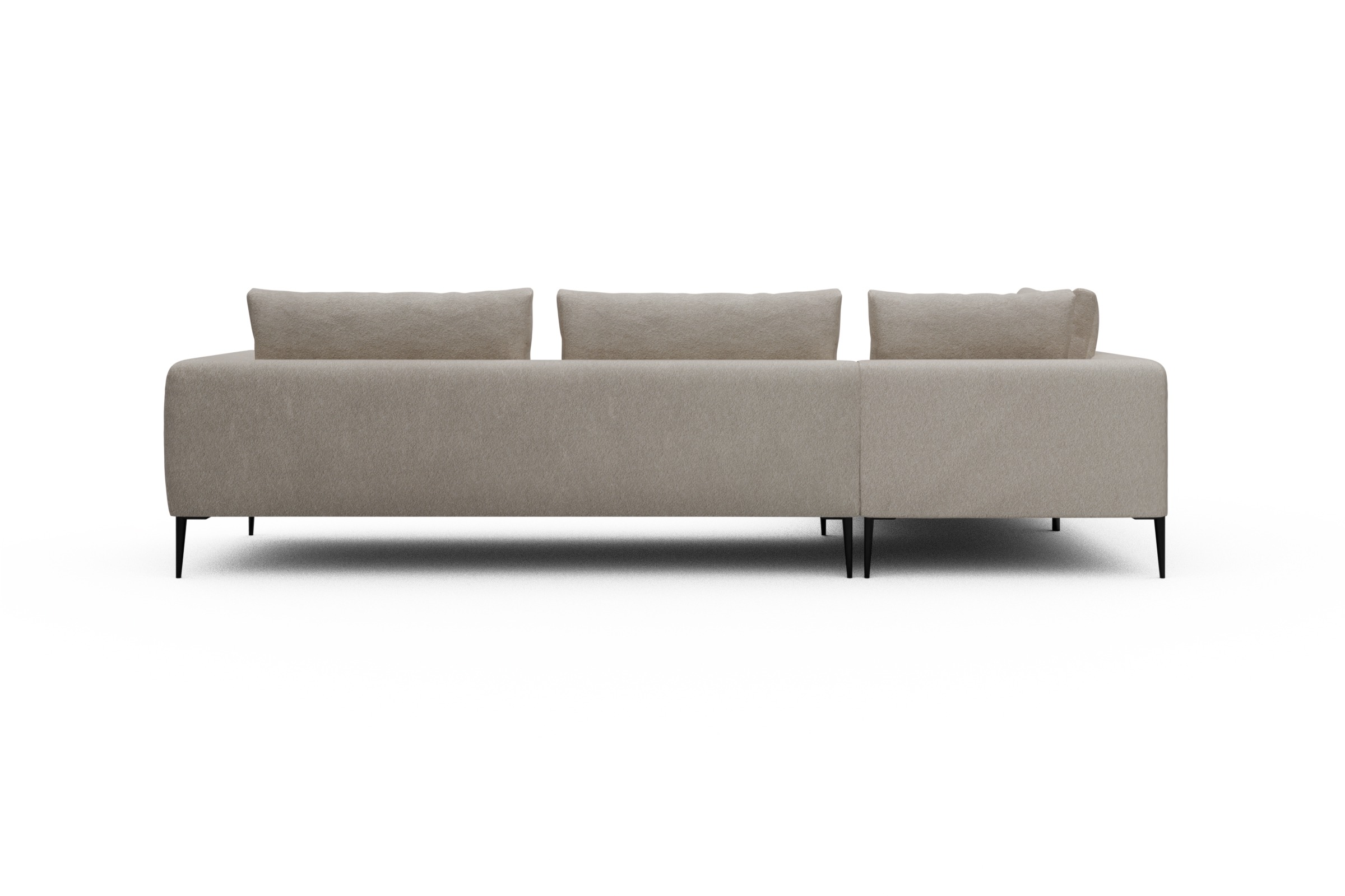 Ecksofa Paul Relax-Ecke rechts mit 3-Sitzer Aivi-Lace-Beige