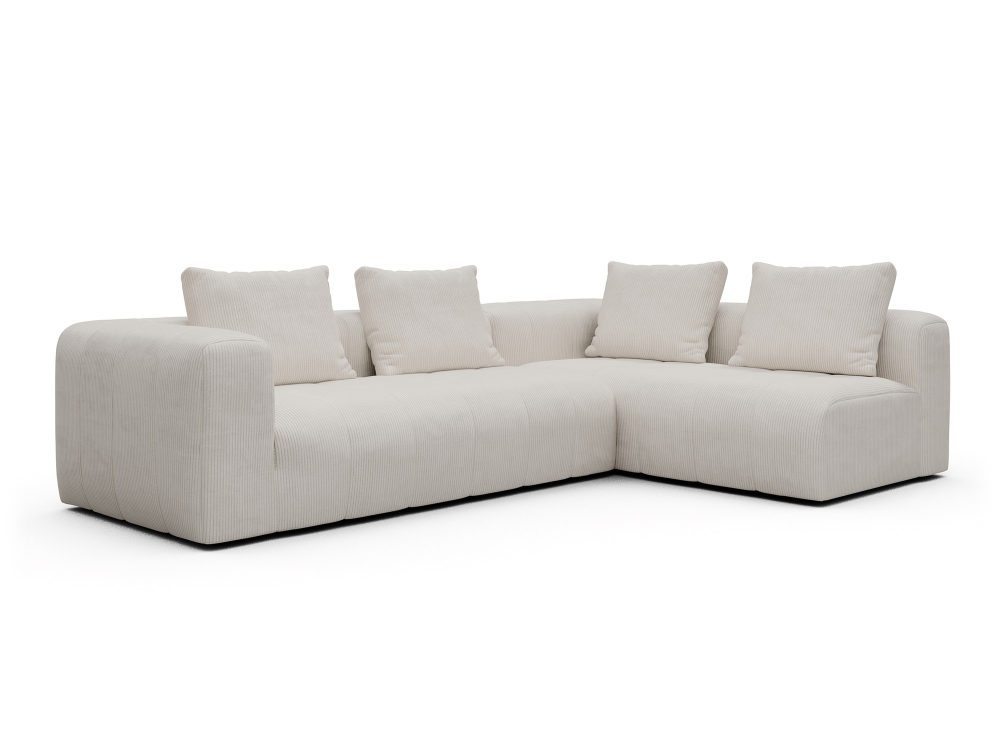Hugo 2x 2,5-Sitzer Armlehne links Corduroy-Ivory moebelfaktor