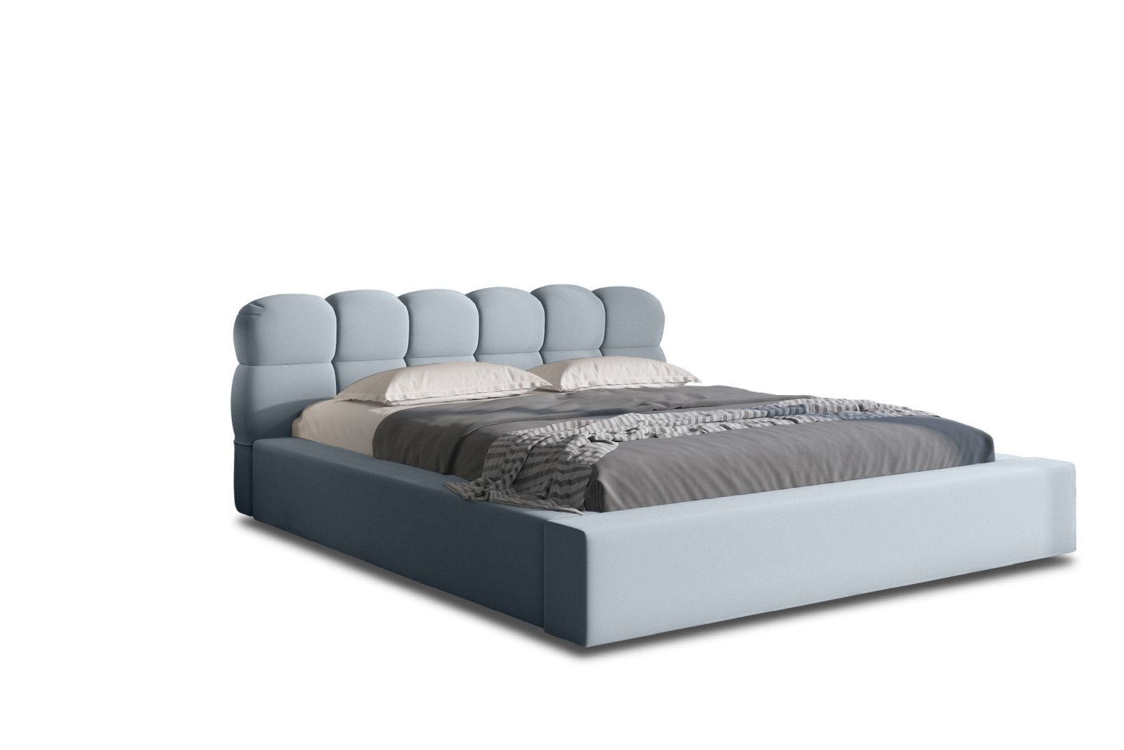 Polsterbett Vento-New Samtstoff 140x200 mit Metallrahmen Piano 14 Stahl