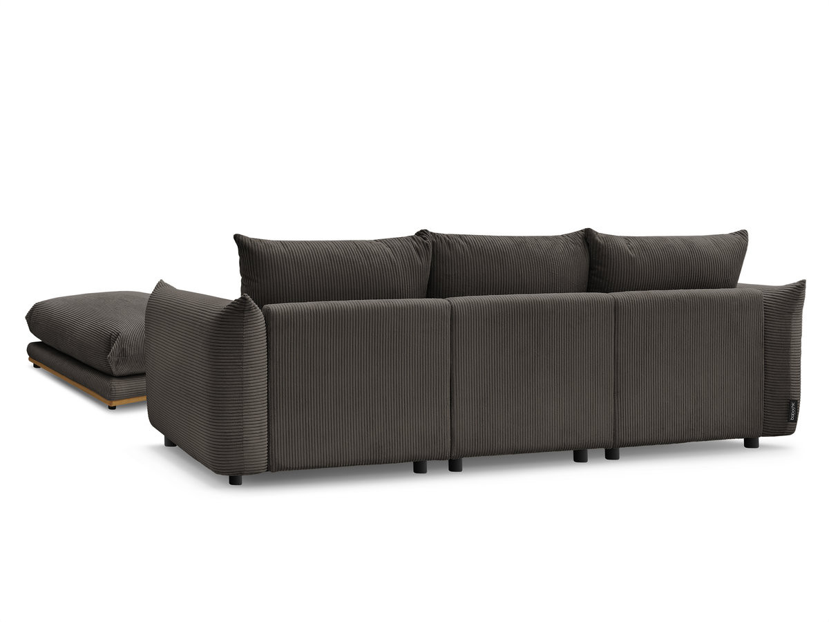 Bobochic Ernest Sofa 3-Sitzer mit Pouf 266 × 106 cm Cordsamt Taupe