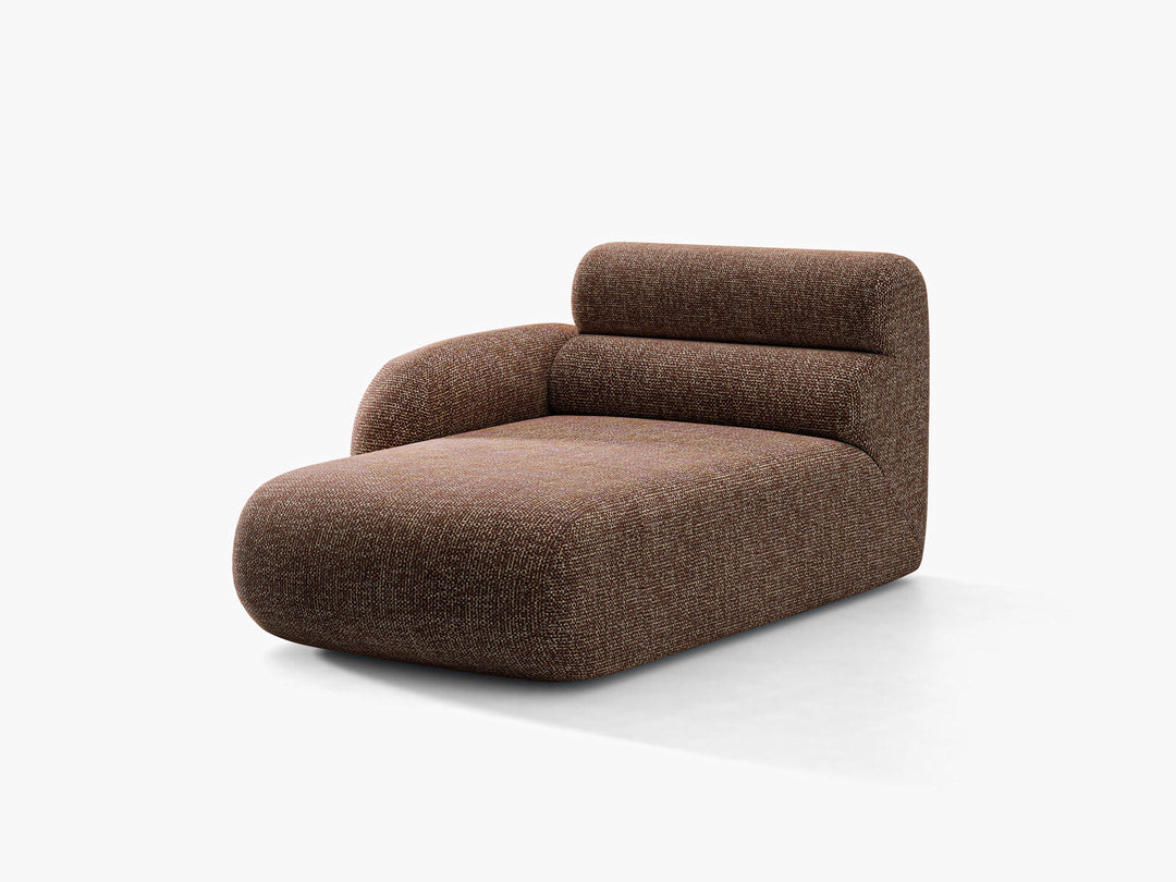 Micadoni Neo Chaiselongue Links Chenille SILENCIO Braun