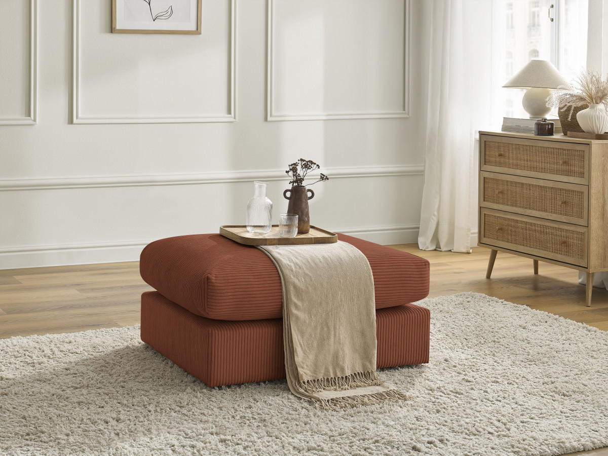 Bobochic Paris Pouf Cordsamt Orange