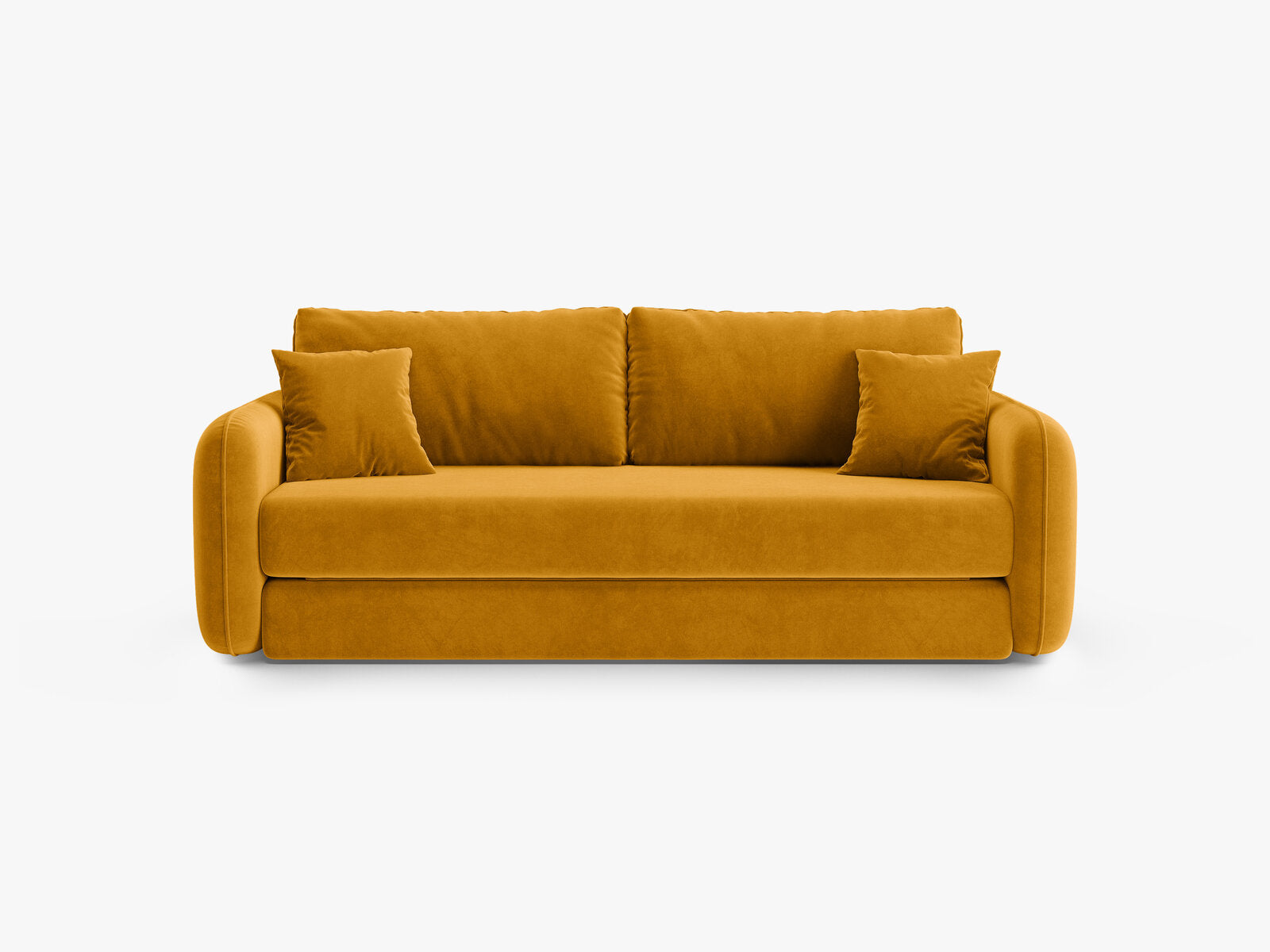 Micadoni Sofa mit Schlaffunktion Dormi 3-Sitzer Samt Salvador Gelb