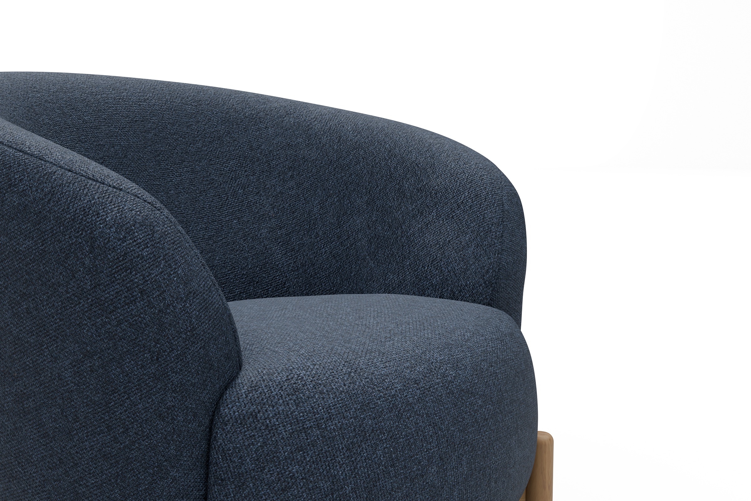 Sessel Ronda Holzbeine Eiche Natur Sama-Deep-Blue