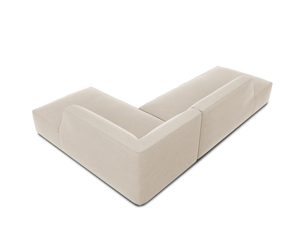 Cosmopolitan Design Ecksofa Siena 4-Sitzer offen Samt Salvador Beige Rechts